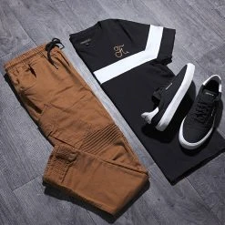 Promo ❤️ Tee 🔔 Shirt Gold Label Bicolore Avec Broderie Or 106 Blanc Noir de Final Club 👏 -Final Club Soldes final club 157796 FINAL 106 TPDT 20191118T091018 05