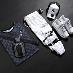 Remise ⭐ Tee Shirt Premium Fit Damier Avec Broderie 257 Noir Gris de Final Club ⌛ -Final Club Soldes final club 180278 FINAL 257 20200604T115456 06