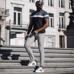 Budget 🔔 Tee 💯 Shirt Damier Tricolore Avec Broderie 256 Blanc Noir Gris de Final Club ❤️ -Final Club Soldes final club 182596 FINAL 256 TPDT 20200212T150722 06