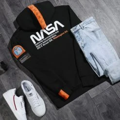 Meilleure vente 😉 Sweat Capuche Space Exploration Avec Patchs Et Broderie 287 Noir de Final Club ✔️ -Final Club Soldes final club 196257 FINAL 287 20191022T104601 05