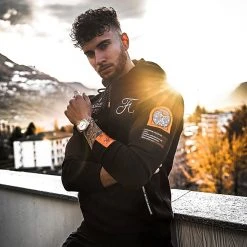 Meilleure vente 😉 Sweat Capuche Space Exploration Avec Patchs Et Broderie 287 Noir de Final Club ✔️ -Final Club Soldes final club 196257 FINAL 287 20191216T142127 08