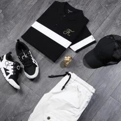 Meilleure affaire ✨ Polo Gold Edition Tricolore Avec Broderie Or 307 Noir de Final Club 🎉 -Final Club Soldes final club 199065 FINAL 307 20191122T113447 05