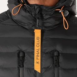 Offres 🔔 Doudoune Capuche Premium Tech Noir Orange de Final Club ⌛ -Final Club Soldes final club 219838 FINAL DOUDOUNE TECH NOIRORANGE 20200909T140503 02