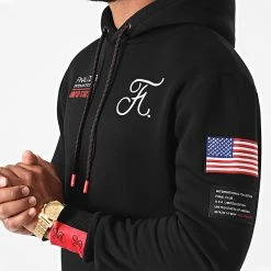 Vente flash 😍 Sweat Capuche Capsule USA Avec Patchs Et Broderie 365 Noir de Final Club 🧨 -Final Club Soldes final club 223057 FINAL 365 20200811T155813 03