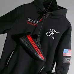 Vente flash 😍 Sweat Capuche Capsule USA Avec Patchs Et Broderie 365 Noir de Final Club 🧨 -Final Club Soldes final club 223057 FINAL 365 20210310T120508 06