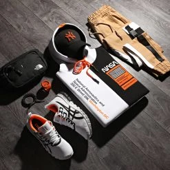 Nouveau ❤️ Sweat Capuche Nasa Half Limited Edition Noir Blanc Détails Orange Fluo de Final Club ❤️ -Final Club Soldes final club 236667 FINAL 535 20210201T112103 06