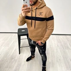 Bon marché 💯 Sweat Capuche Bicolore Avec Broderie 445 Noir Camel de Final Club ⌛ -Final Club Soldes final club 246269 FINAL 445 20210303T082316 05