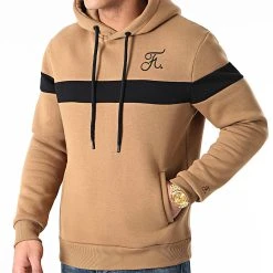 Bon marché 💯 Sweat Capuche Bicolore Avec Broderie 445 Noir Camel de Final Club ⌛ -Final Club Soldes final club 246269 FINAL 445 20210311T143547 03