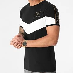 Acheter ❤️ Tee Shirt Retro Bicolore Gold Edition 482 Noir Blanc de Final Club 🎁