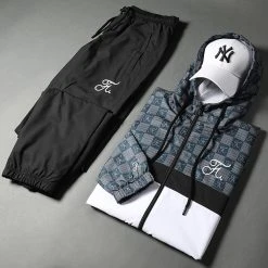 Sortie 👏 Ensemble De Survêtement Damier Tricolore Avec Broderie 461 Blanc Gris Noir de Final Club 👏 -Final Club Soldes final club 258961 FINAL 461 20211124T120412 05