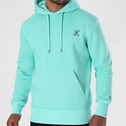 Sortie 🎉 Sweat Capuche Premium Avec Broderie 625 Bleu Pastel de Final Club ❤️