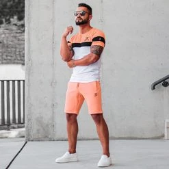 Grosses soldes ❤️ Short Jogging Premium Avec Broderie 640 Orange Pastel de Final Club ✨ -Final Club Soldes final club 263299 FINAL 640 20210716T081320 06