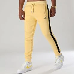 Vente flash 🛒 Pantalon Jogging Premium Avec Bande 663 Jaune Pastel de Final Club ✔️