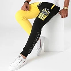 Promo ❤️ Pantalon Jogging Half Colors Limited Edition Noir Jaune de Final Club 🔔 -Final Club Soldes final club 263359 FINAL 686 20210618T150556 03