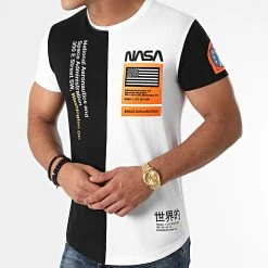 Remise ⭐ Tee 🎁 Shirt Oversize Nasa Half Limited Edition 576 Noir Blanc de Final Club ⌛