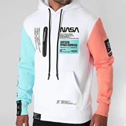 Meilleure vente 😀 Sweat Capuche Nasa Space Limited Edition Pastel 705 Blanc de Final Club 🎁