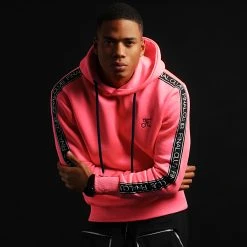 Offres ❤️ Sweat Capuche Premium A Bandes 725 Rose Fluo de Final Club ✨ -Final Club Soldes final club 280363 FINAL 725 20211027T111104 04