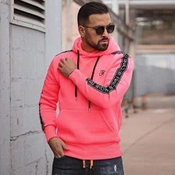 Offres ❤️ Sweat Capuche Premium A Bandes 725 Rose Fluo de Final Club ✨ -Final Club Soldes final club 280363 FINAL 725 20211117T103559 08