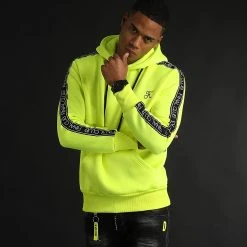 Promo 🧨 Sweat Capuche Premium A Bandes 726 Jaune Fluo de Final Club 🥰 -Final Club Soldes final club 280364 FINAL 726 20211027T085513 04