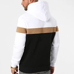 Offres 👍 Sweat Capuche Tricolore Avec Broderie 444 Blanc Camel Noir de Final Club 👏 -Final Club Soldes final club 281600 FINAL 444 20211006T102815 04