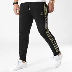 Top 10 👏 Pantalon Jogging Luxury Edition A Bandes Avec Broderie Or 786 Noir de Final Club 🔔
