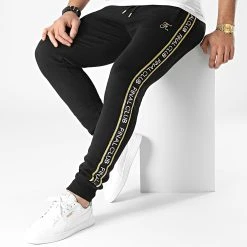 Top 10 👏 Pantalon Jogging Luxury Edition A Bandes Avec Broderie Or 786 Noir de Final Club 🔔 -Final Club Soldes final club 285223 FINAL 786 20211209T145057 04