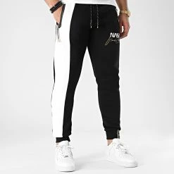Le moins cher 🔔 Pantalon Jogging Nasa Final Edition Noir Blanc Détails Or de Final Club 👍