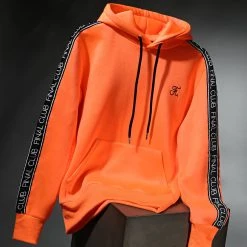 Meilleure affaire ⌛ Sweat Capuche Premium A Bandes 728 Orange Fluo de Final Club ❤️ -Final Club Soldes final club 291128 FINAL 728 20220201T074929 08