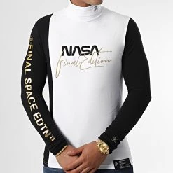 De gros 🌟 Tee Shirt Col Roulé Manches Longues Final Edition 845 Noir Blanc Détails Or de Final Club 🥰 -Final Club Soldes final club 292080 FINAL 845 20220909T154025 03