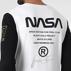 Meilleure affaire 😀 Sweat Crewneck Nasa Final Edition 844 Noir Blanc Détails Or de Final Club 👍 -Final Club Soldes final club 292112 FINAL 844 20220218T142337 04