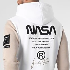 Meilleur prix 🌟 Sweat Capuche Nasa Final Edition 847 Blanc Beige de Final Club ⌛ -Final Club Soldes final club 292341 FINAL 847 20220218T143445 04