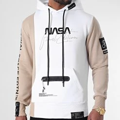 Meilleur prix 🌟 Sweat Capuche Nasa Final Edition 847 Blanc Beige de Final Club ⌛