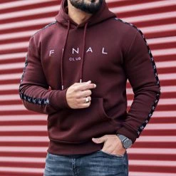 Meilleur prix 🌟 Sweat Capuche A Bandes Avec Broderie 855 Bordeaux de Final Club 🧨 -Final Club Soldes final club 293780 FINAL 855 20220427T084800 05