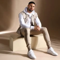 Le moins cher ⭐ Jogger Pant Premium Skinny Fit 827 Beige de Final Club 🔥 -Final Club Soldes final club 295361 FINAL 827 20220204T090612 05