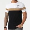 Acheter 🔔 Tee Shirt Tricolore Avec Broderie 440 Blanc Camel Noir de Final Club ✔️ -Final Club Soldes final club 296705 FINAL 440 20220119T081628 01