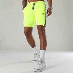 Meilleure vente ✔️ Short Jogging Premium A Bandes 888 Jaune Fluo de Final Club ✔️ -Final Club Soldes final club 301636 FINAL 888 20220412T154958 03