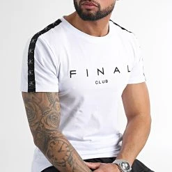 Meilleure vente 🔥 Tee Shirt A Bandes Logo Premium Fit 936 Blanc de Final Club 👏
