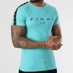 Bon marché 😉 Tee Shirt A Bandes Logo Premium Fit 937 Bleu Pastel de Final Club ✔️ -Final Club Soldes final club 303493 FINAL 937 20220503T153624 01