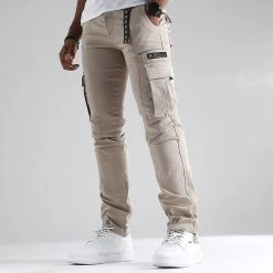 Meilleure vente 🤩 Pantalon Cargo Skinny Fit 943 Beige de Final Club ⭐ -Final Club Soldes final club 304428 FAB FINAL 943 20220920T152024 03