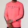 Top 10 ✨ Sweat Crewneck A Bandes Avec Broderie 837 Rose Fluo de Final Club 😍 -Final Club Soldes final club 305551 FINAL 837 20220426T154848 02