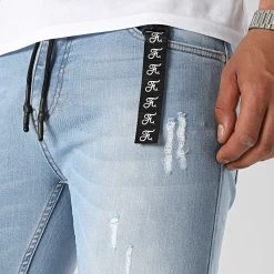 Budget 🧨 Jean Slim Fit Avec Destroy 953 Bleu Denim Wash de Final Club ✨ -Final Club Soldes final club 312961 FINAL 953 20220513T145144 02