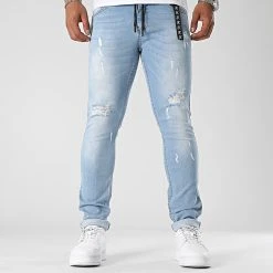 Budget 🧨 Jean Slim Fit Avec Destroy 953 Bleu Denim Wash de Final Club ✨