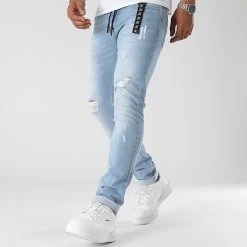 Budget 🧨 Jean Slim Fit Avec Destroy 953 Bleu Denim Wash de Final Club ✨ -Final Club Soldes final club 312961 FINAL 953 20220513T145148 05