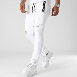 Coupon ❤️ Jean Slim Fit Avec Destroy 955 Denim Blanc de Final Club 😉 -Final Club Soldes final club 312964 FINAL 955 20220513T145418 03