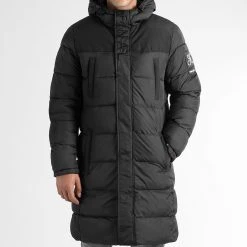 Coupon 🧨 Doudoune Longue Capuche Dark Interstellar 0017 Noir de Final Club 👏