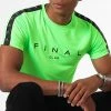 Promo ✔️ Tee 😀 Shirt A Bandes Logo Premium Fit 1010 Vert Fluo de Final Club 🧨 -Final Club Soldes final club 319648 FINAL 1010 20220805T150724 02
