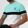 Acheter 💯 Polo Tricolore Avec Broderie 952 Blanc Noir Bleu Pastel de Final Club ❤️ -Final Club Soldes final club 320203 FINAL 952 20220617T073411 01