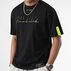 Meilleur prix ⌛ Tee 🛒 Shirt Oversize Large NERO 1st Drop Limited Carbon Black de NERO x Final Club ✔️