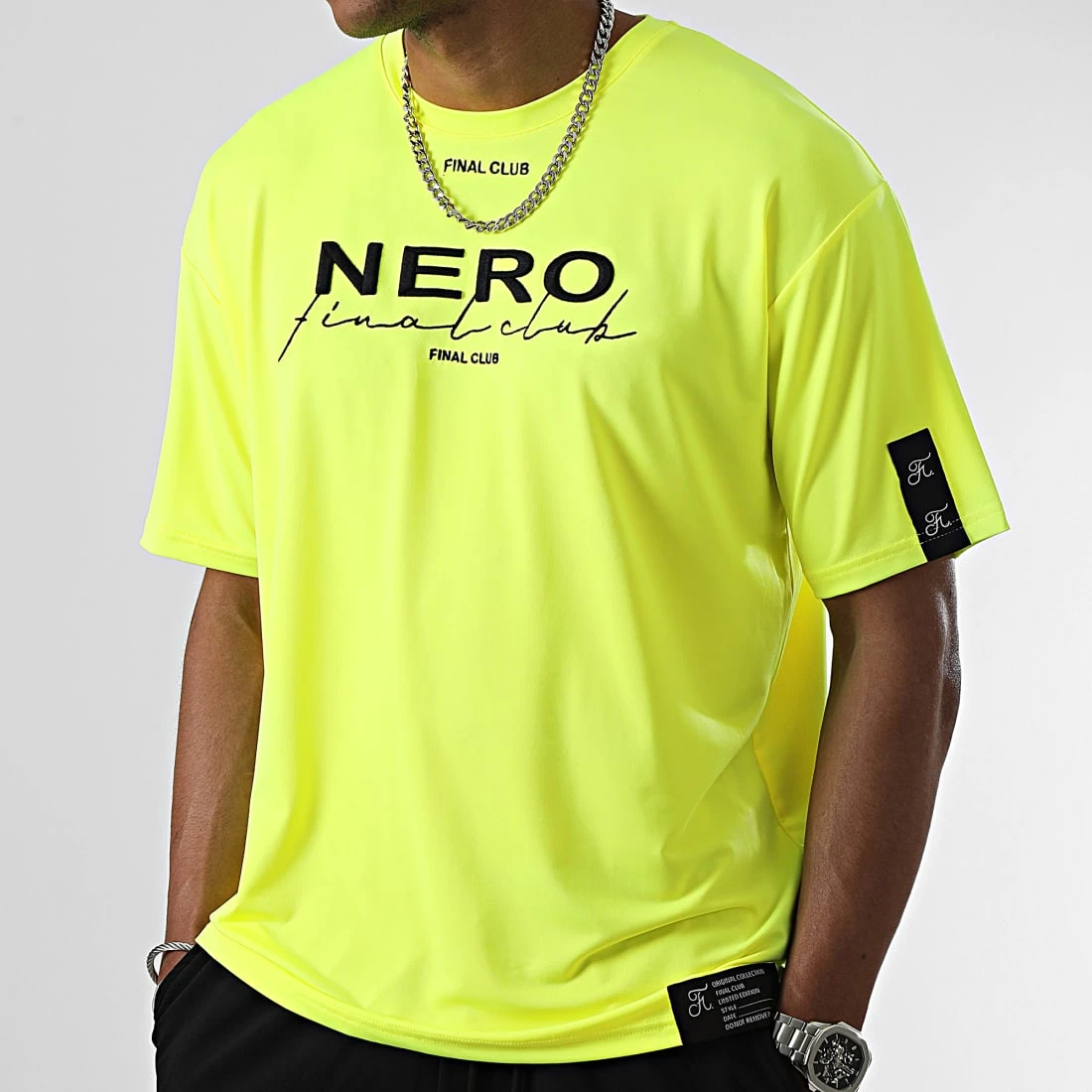 Nouveau 🔔 Tee Shirt Oversize Large NERO 1st Drop Limited Fast Yellow de NERO x Final Club ⭐ 3 Nouveau 🔔 Tee Shirt Oversize Large NERO 1st Drop Limited Fast Yellow de NERO x Final Club ⭐