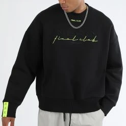 Remise 💯 Sweat Crewneck Large NERO 1st Drop Limited Carbon Black de NERO x Final Club 💯 -Final Club Soldes final club 321388 FINAL 992 20220623T113957 04